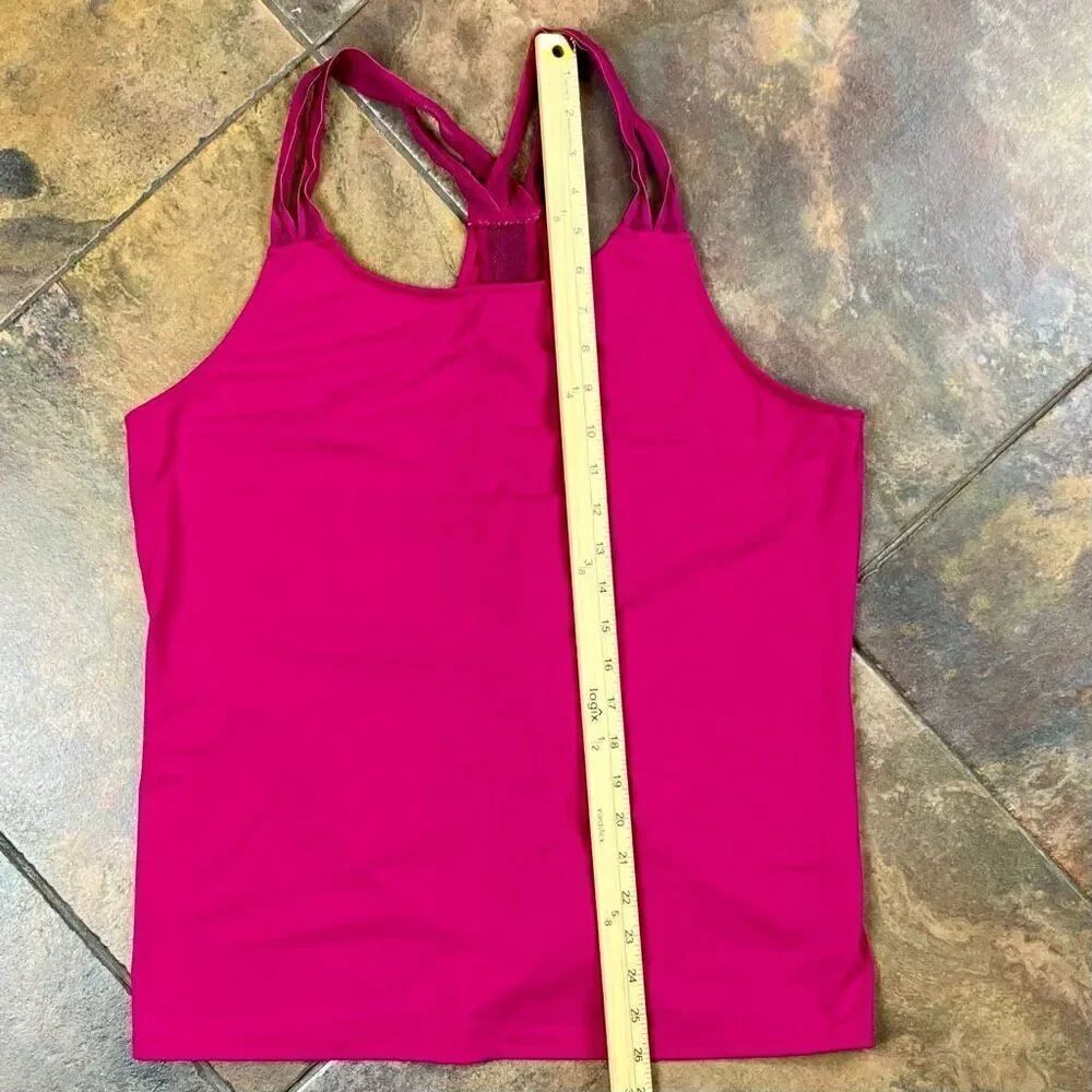 Fabletics Women's Peyton Raspberry Pink Athletic Tank Top - Picture 5 of 7